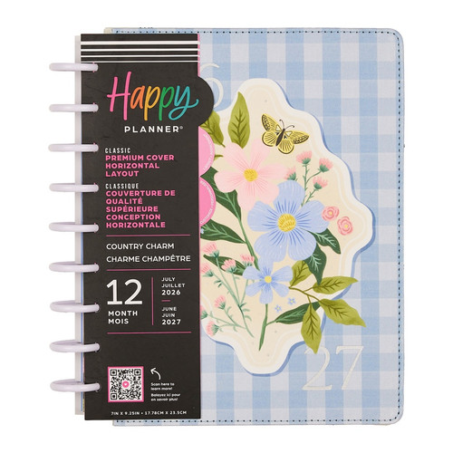 Happy Planner 12-Month Classic Disc Bound Planner-Country Charm Fabric - 5A003GW2-1HBZ0 - 673807641495