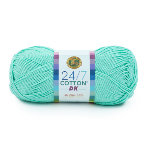 Lion Brand 24/7 Cotton DK Yarn-Fresh Mint - 769-171 - 023032112510