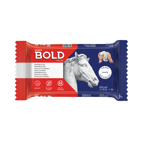 3 Pack - Smarta BOLD Air Dry Modeling Clay 500gr-White - A5003MNB-H1J4Q - 8683451100615