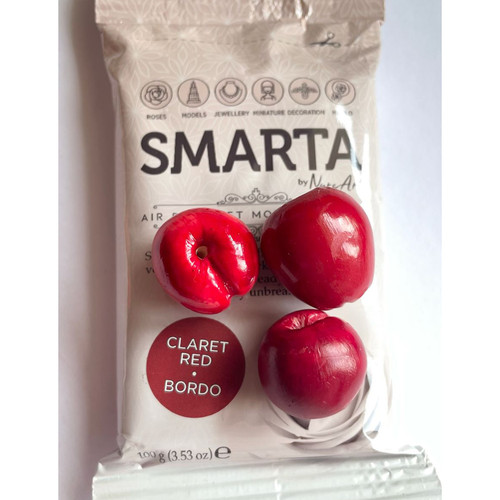 6 Pack - Smarta Air Dry Modeling Clay 100gr-Claret Red - A5003MNL-H1J5F