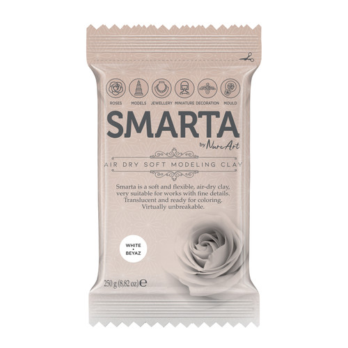 4 Pack - Smarta Air Dry Modeling Clay 250gr-White - A5003MNM-H1J56 - 8682923974310