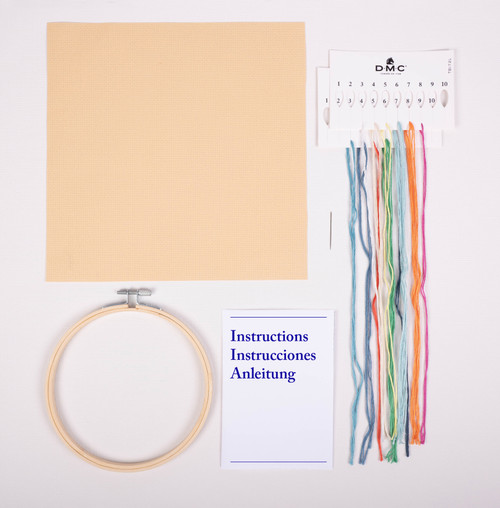 3 Pack - DMC Counted Cross Stitch Beginner Kits -Blue Vespa 9.8"X9.8" - 5A003KST-1HG89