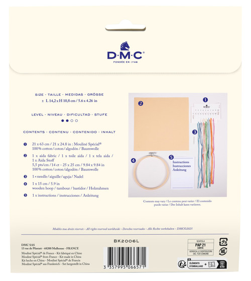 3 Pack - DMC Counted Cross Stitch Beginner Kits -Blue Vespa 9.8"X9.8" - 5A003KST-1HG89