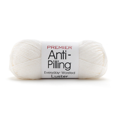3 Pack - Premier Yarns Anti-Pilling Everyday Worsted Luster Yarn-White - 5A003KDV-1HFSM - 840166861172