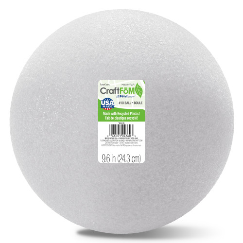 4 Pack - FloraCraft CraftFoM Ball-9.6 inch White - 5A003MTD-1HJB4 - 046501043603