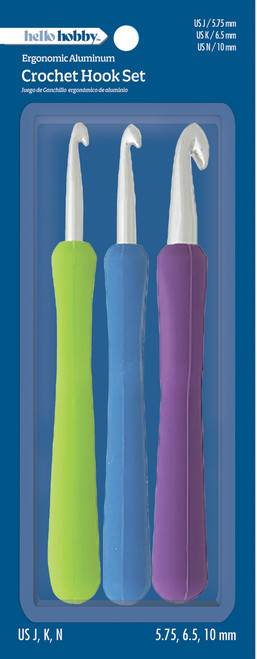 3 Pack - Boye Crochet Hook Set Ergo 3/Pkg-Size J,K,N - 5A003MLW-1HJ34 - 192887655951