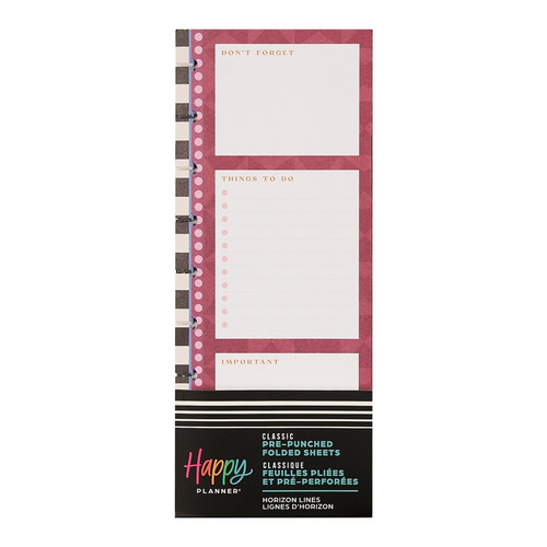 2 Pack - Happy Planner Classic Folded Fill Paper-Horizon Lines - 5A003GXC-1HC0C - 673807640405
