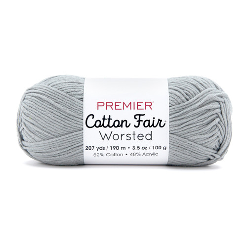 3 Pack - Premier Yarns Cotton Fair Worsted Yarn-Nickel - 5A003KDT-1HFTH - 840166857366