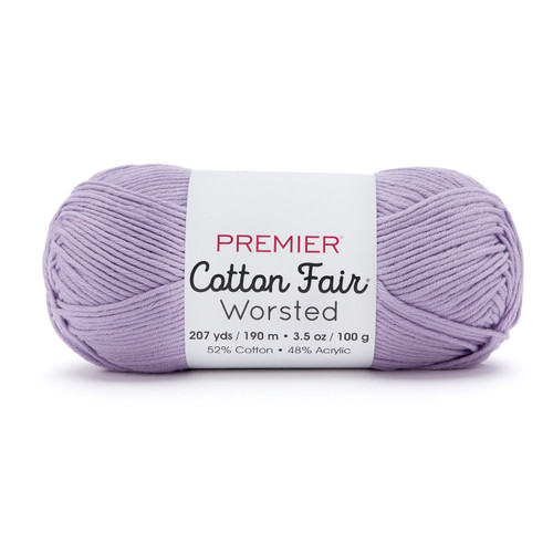 3 Pack - Premier Yarns Cotton Fair Worsted Yarn-Iris - 5A003KDT-1HFRP - 840166857571