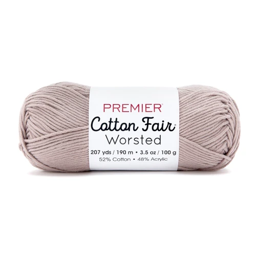 3 Pack - Premier Yarns Cotton Fair Worsted Yarn-Taupe - 5A003KDT-1HFRS - 840166857335