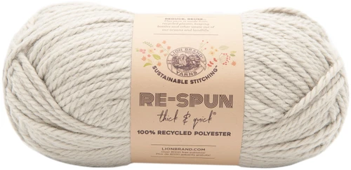 Lion Brand Re-Spun Thick & Quick Yarn-Pumice Stone - 843-150 - 023032078915