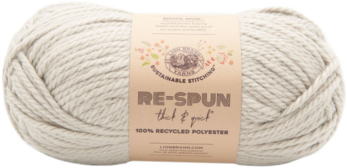 Lion Brand Re-Spun Thick & Quick Yarn-Pumice Stone - 843-150 - 023032078915