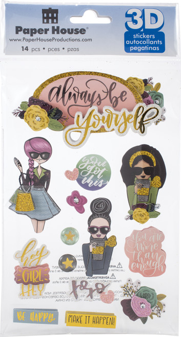 Paper House 3D Stickers-Diversity - Be Yourself - STDM323E - 767636836150