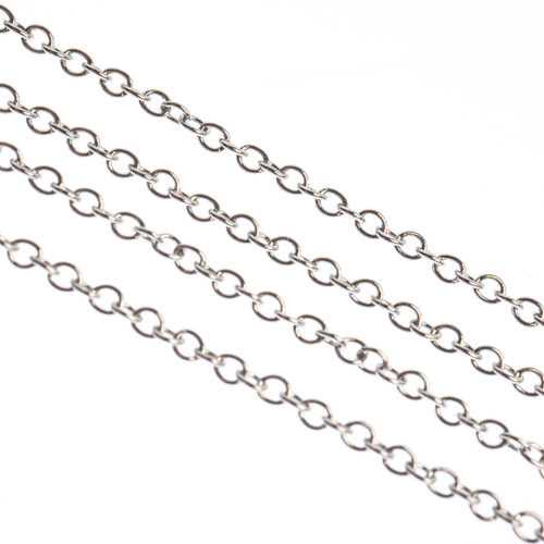 3 Pack - John Bead Stainless Steel Rolo Chain 1m-1.5x1.2mm Links - 26001400-56