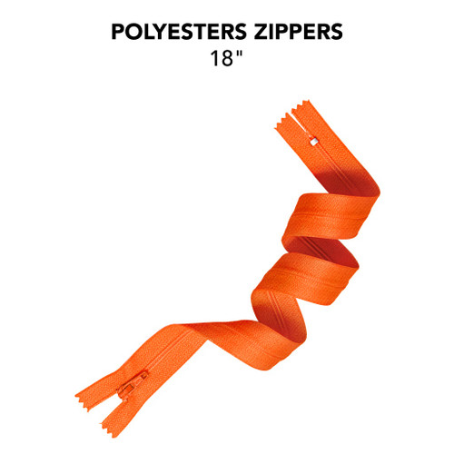 6 Pack - Avanti Nylon Zipper 18"-Orange Peel - 5A003SC2-1HPW0 - 700332274864