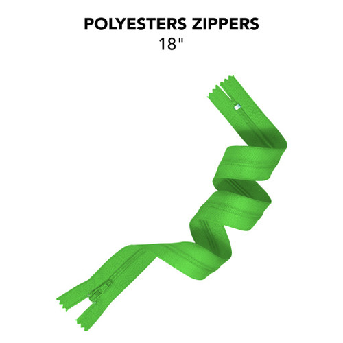 6 Pack - Avanti Nylon Zipper 18"-Classic Green - 5A003SC2-1HPW2 - 700332274987