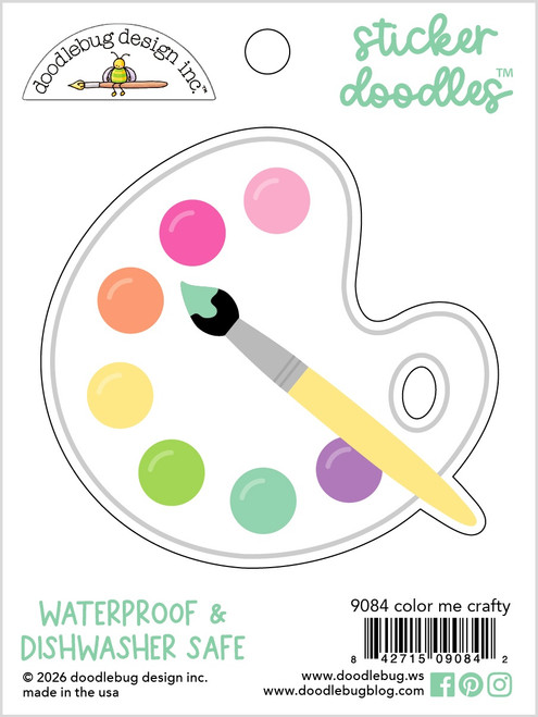 3 Pack - Doodlebug Water Bottle Sticker Doodles-Color Me Crafty - 5A003SMJ-1HP5N - 842715090842