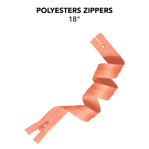 6 Pack - Avanti Nylon Zipper 18"-Peach Nectar - 5A003SC2-1HPVN - 700332483860