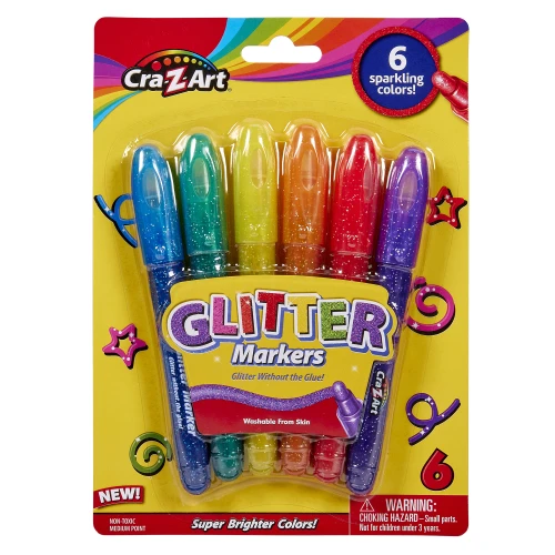 3 Pack - Cra-Z-Art Markers 6/Pkg-Glitter - Non Washable - 5A003MKN-1HJ1B - 884920100503
