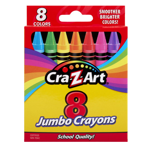 6 Pack - Cra-Z-Art Crayons 8/Pkg-Jumbo - 5A003MK1-1HJ1C - 884920102033