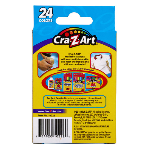 6 Pack - Cra-Z-Art Crayons 24/Pkg-Washable - 5A003MKD-1HJ1V