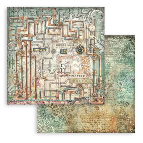 10 Pack - Stamperia Gardens of Time Double-Sided Cardstock 12"x12"-Time Tubes - 5A003N7C-1HJPD - 5993110051480