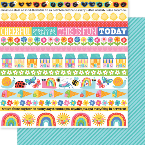 25 Pack - Bella Blvd Walking on Sunsine Cardstock 12"X12"-Walking on Sunshine Borders - 5A003RJY-1HN7Q - 810176552568