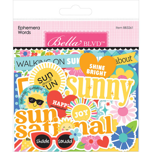 2 Pack - Bella Blvd Words Ephemera-Walking on Sunshine - 5A003RJW-1HN7Y - 810176552612