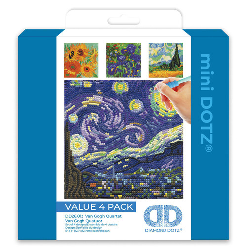 3 Pack - Diamond Dotz Diamond Facet Art Kit 8"X10" 4/Pkg-Van Gogh Quartet - 5A003T3M-1HPJ7 - 4895225945436