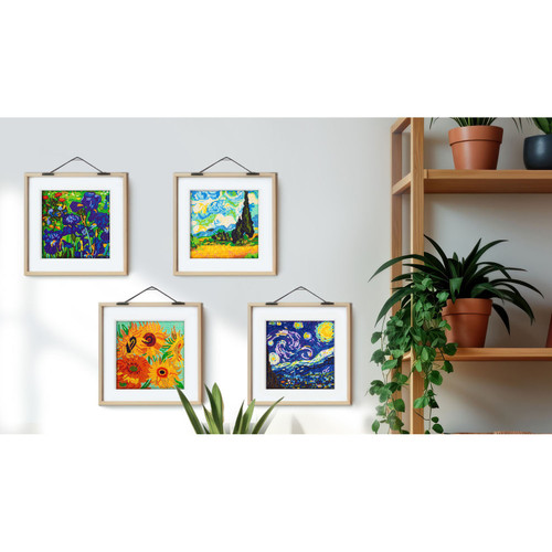 3 Pack - Diamond Dotz Diamond Facet Art Kit 8"X10" 4/Pkg-Van Gogh Quartet - 5A003T3M-1HPJ7