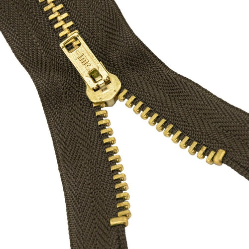 6 Pack - Avanti Brass Zipper 9"-Chocolate Brown - 5A003SF8-1HPZ0 - 700332275717
