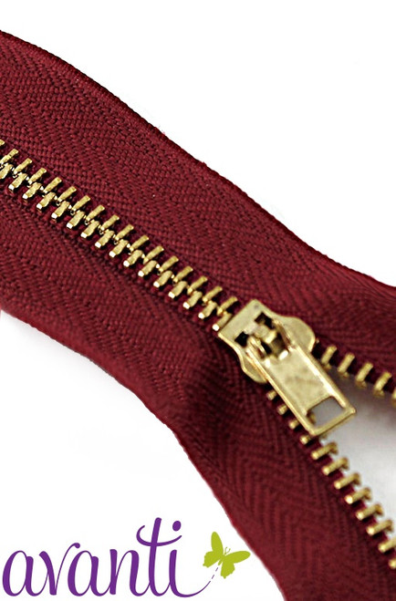 6 Pack - Avanti Brass Zipper 3"-Cordovan - 5A003SG2-1HPZ7