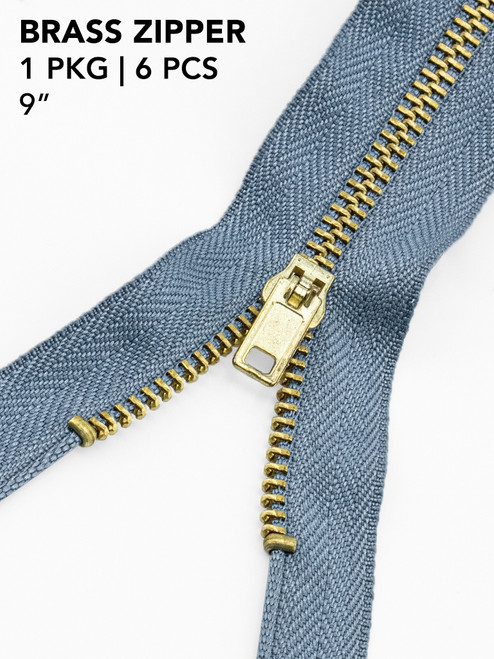 6 Pack - Avanti Brass Zipper 9"-Lead - 5A003SF8-1HPZG