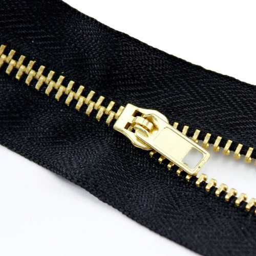 6 Pack - Avanti Brass Zipper 3"-Jet Black - 5A003SG2-1HPZL - 700332275519