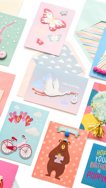 3 Pack - Crate Paper - Greeting Card - 5x7 - Baby-Stork - Foil - 5A002NKW-1GQ5C