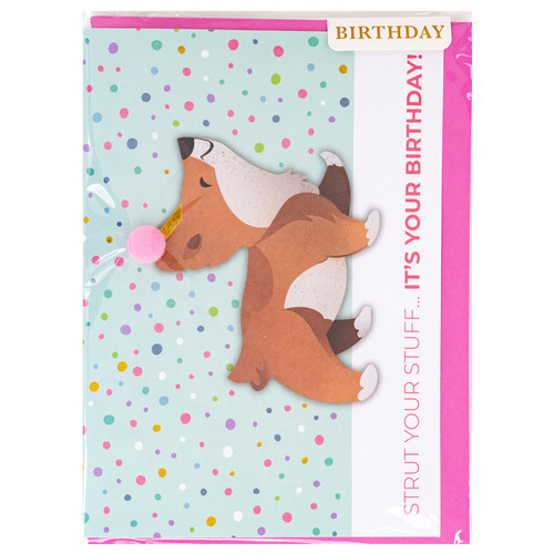 3 Pack - Crate Paper - Greeting Card - 5x7 - Birthday-Corgi - Foil & Pom Pom - 5A002NPD-1GQ5N - 718813170598
