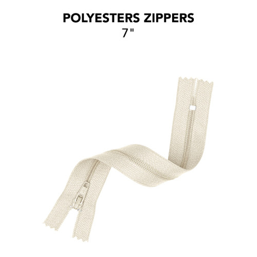 6 Pack - Avanti Nylon Zipper 7"-Whisper White - 5A003SCB-1HPWT - 700332273690