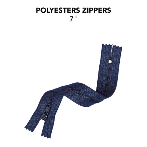6 Pack - Avanti Nylon Zipper 7"-Patriot Blue - 5A003SCB-1HPX5 - 700332332953