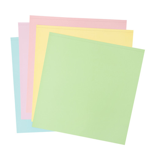 3 Pack - Colorbok 66.5lb Smooth Cardstock 12"X12" 30/Pkg-Pastel, 5 Colors/6 Each - 61195C