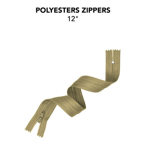 6 Pack - Avanti Nylon Zipper 12"-Nougat - 5A003SCX-1HPYS - 700332407712