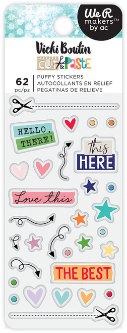 3 Pack - Vicki Boutin Cut & Paste Puffy Stickers-Icons - A5002J7V-G1KW1 - 765468004228