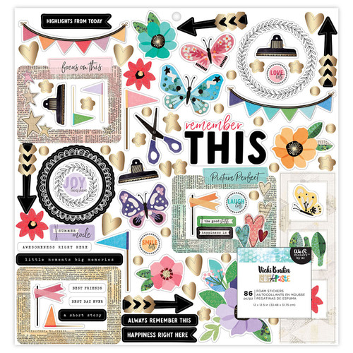 3 Pack - Vicki Boutin Cut & Paste Foam Stickers-12"X12" - A5002J54-G1KWJ - 765468097282