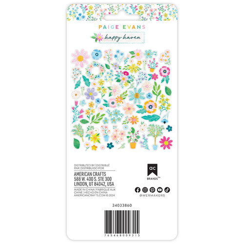 3 Pack - Paige Evans Happy Haven Ephemera-Floral - A5002J8W-G1KVY