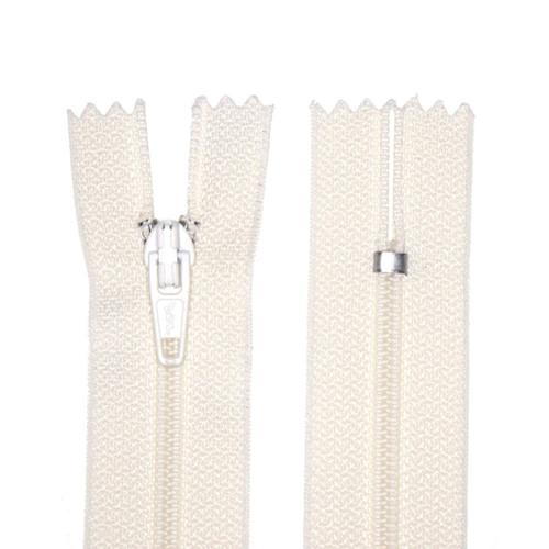 6 Pack - Avanti Nylon Zipper 5"-Whisper White - 5A003SCK-1HPY7