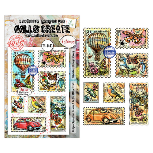 AALL And Create A7 Photopolymer Clear Stamp Set-Miniature Postage Stamps - 5A003T0M-1HPFK - 5061097792396