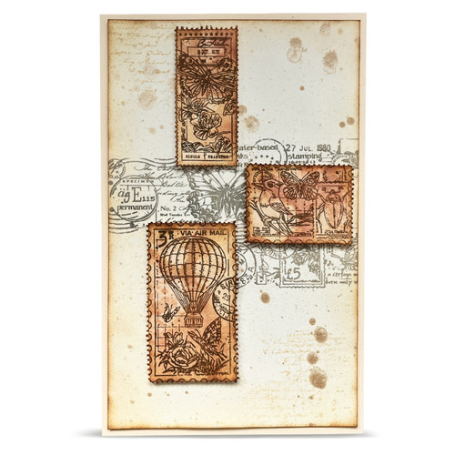 AALL And Create A7 Photopolymer Clear Stamp Set-Miniature Postage Stamps - 5A003T0M-1HPFK