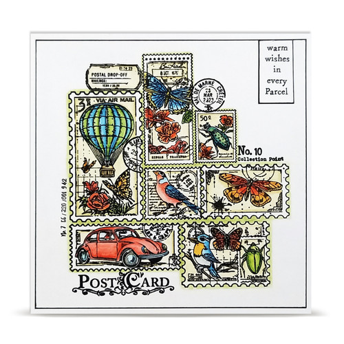 AALL And Create A7 Photopolymer Clear Stamp Set-Miniature Postage Stamps - 5A003T0M-1HPFK