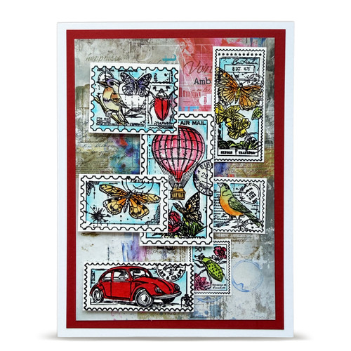 AALL And Create A7 Photopolymer Clear Stamp Set-Miniature Postage Stamps - 5A003T0M-1HPFK
