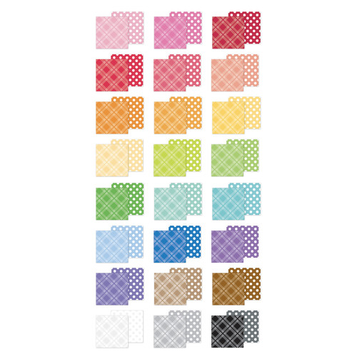 Doodlebug Double-Sided Paper Pad 6"X8"-Plaid - Polka Dot - 5A003T7Z-1HQ2P