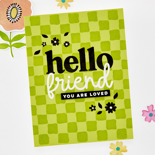 Hero Arts Clear Stamp Set-Hello Friend - 5A003SPG-1HP8P